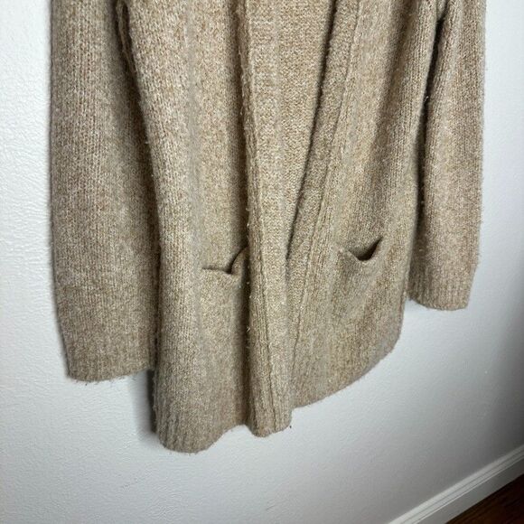 Vince Womens Cardigan Open Front Sweater Beige Chunky Knit Material Unknown M - Picture 5 of 7